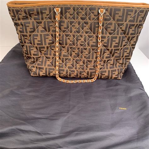 fendi roll monogram tote|Fendi monogram shopper tote.